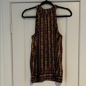 Forever 21 Chain Printes Silk Like Halter Top